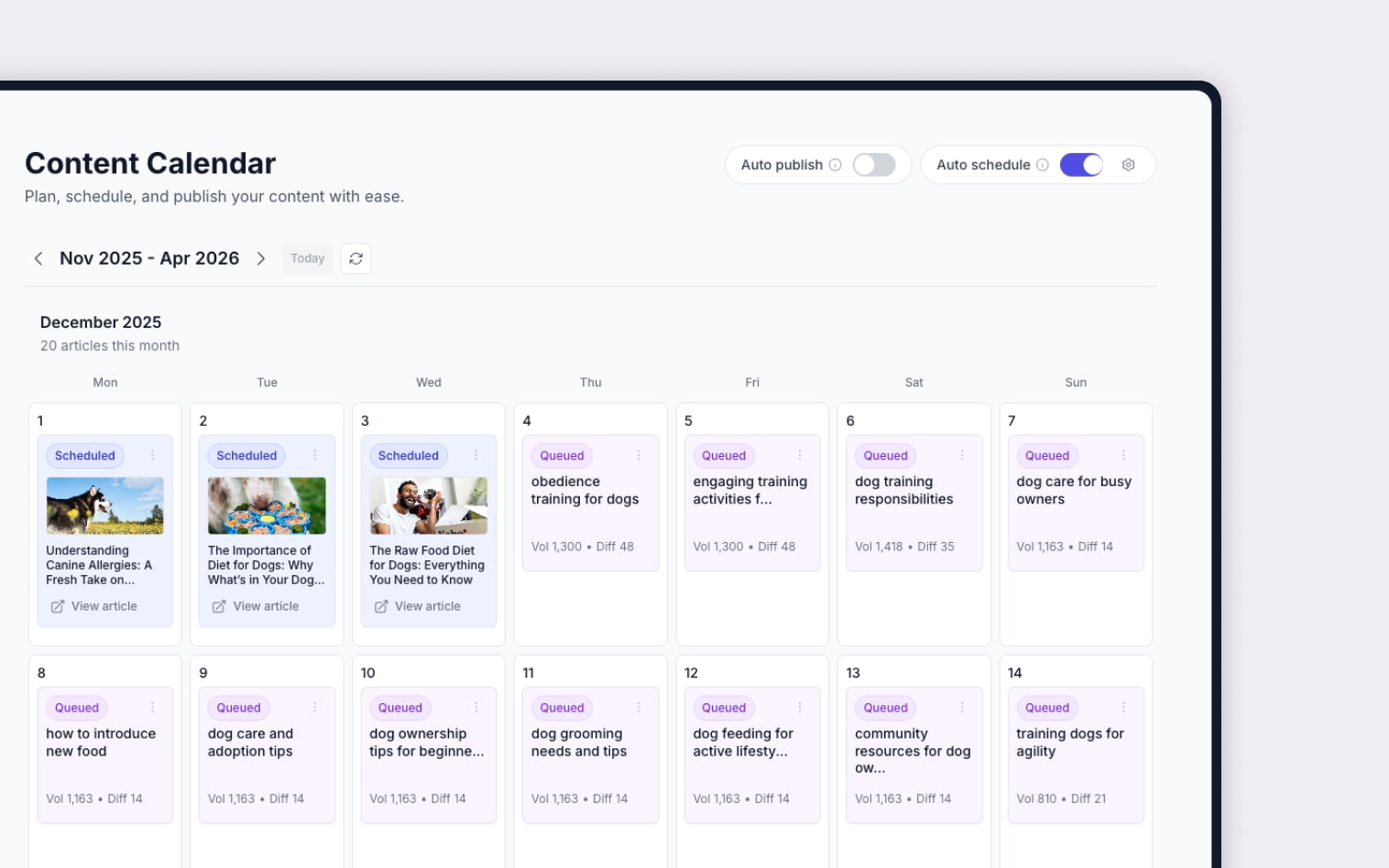 Automate your content calendar