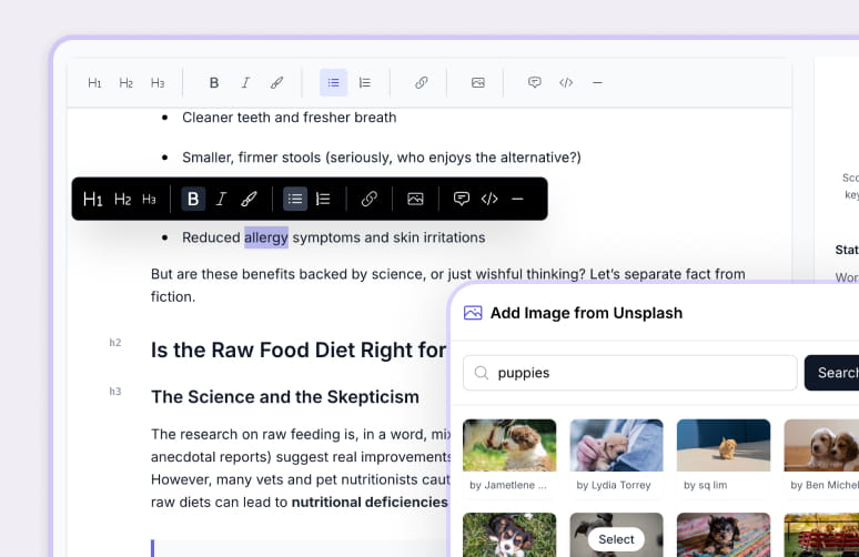 Edit anything before you publish