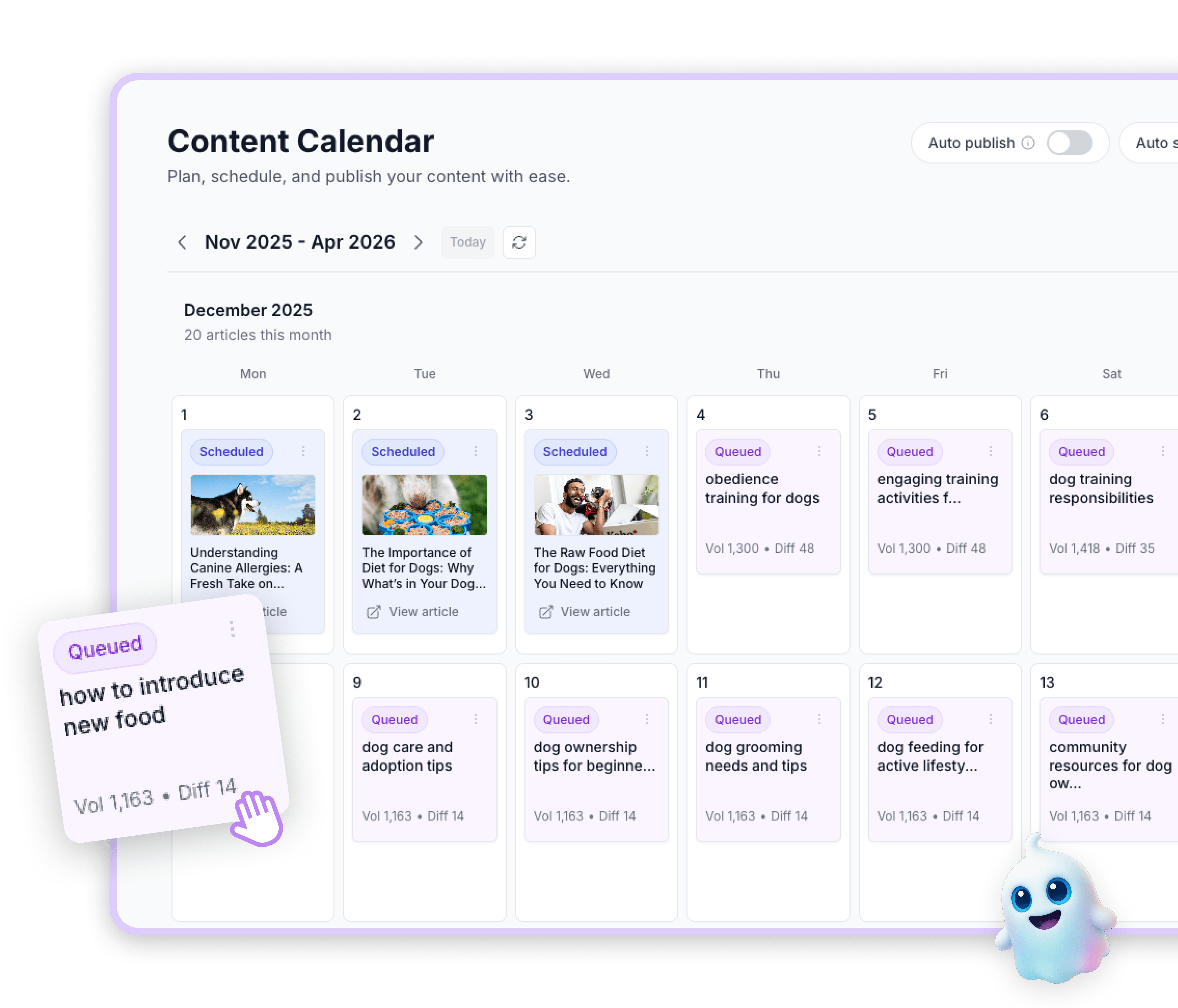 Fully automate your SEO content strategy and generation.