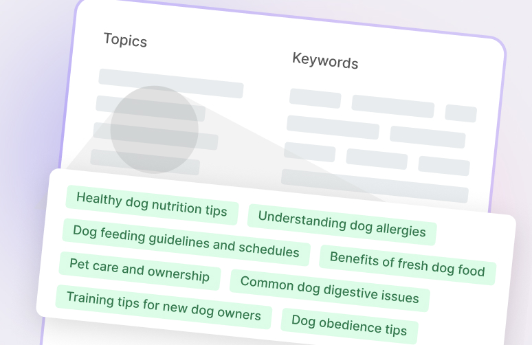 Intelligent topic & keyword discovery