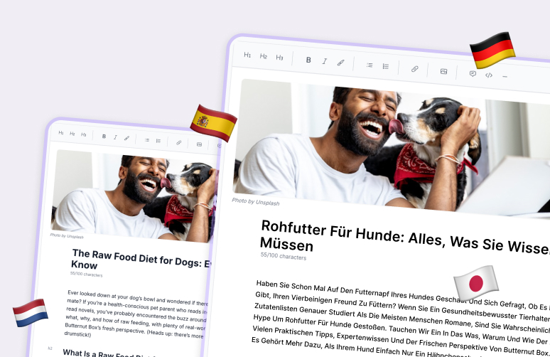 Generate content for 50+ markets